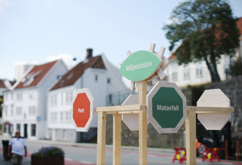 Miljøstasjon satt opp på Gladmat-festivalen.