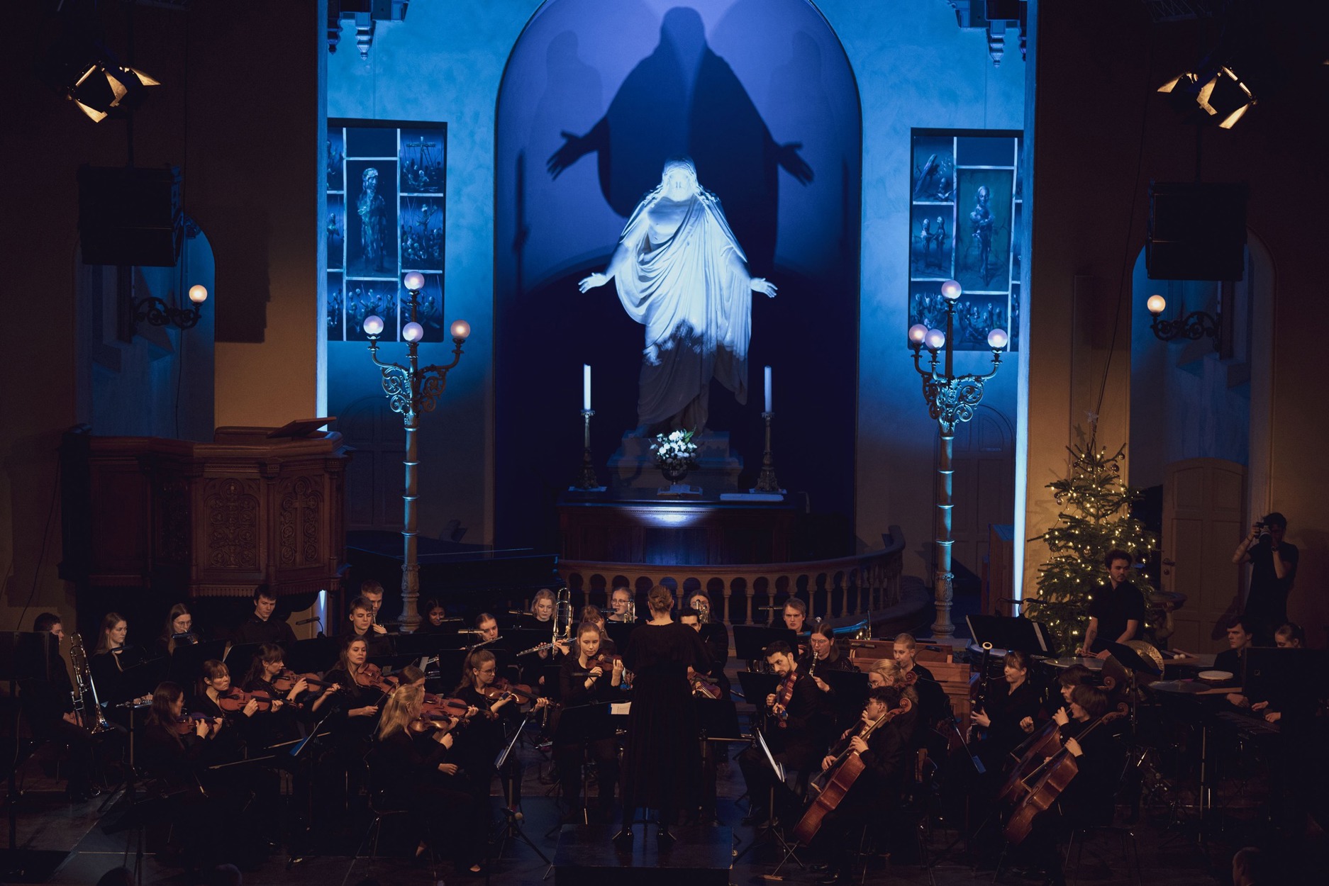 Julekonsert i St. Petri med studenter fra Universitetet i Stavanger.