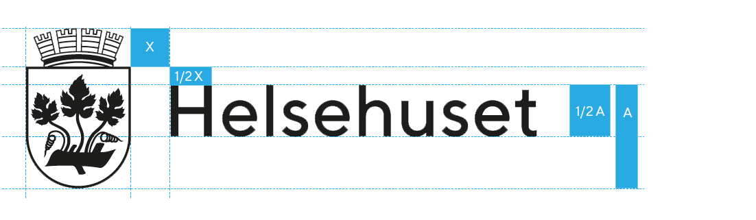 Illustrasjon som viser plasssering av virksomhetsnavnet