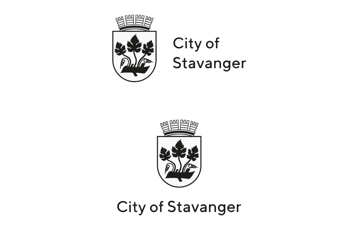 Engelsk logo i sort (på hvit bakgrunn)