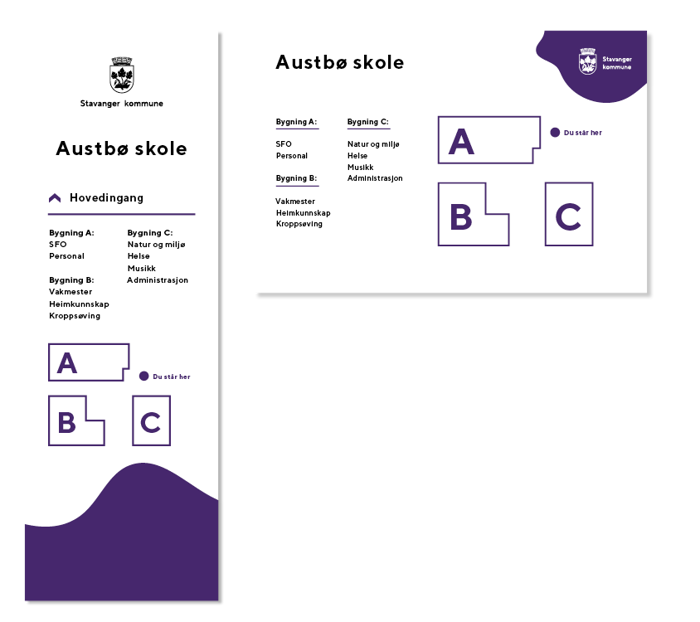 Skilting eksempel Stavanger kommune