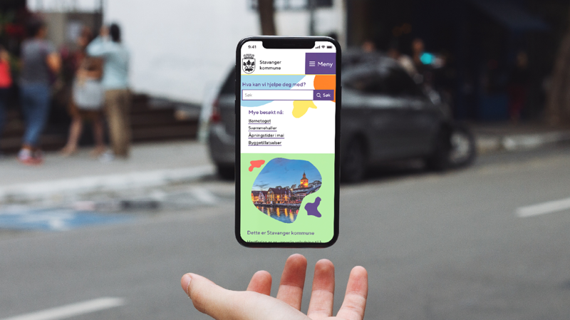 Eksempel webside mobilversjon - Stavanger kommune