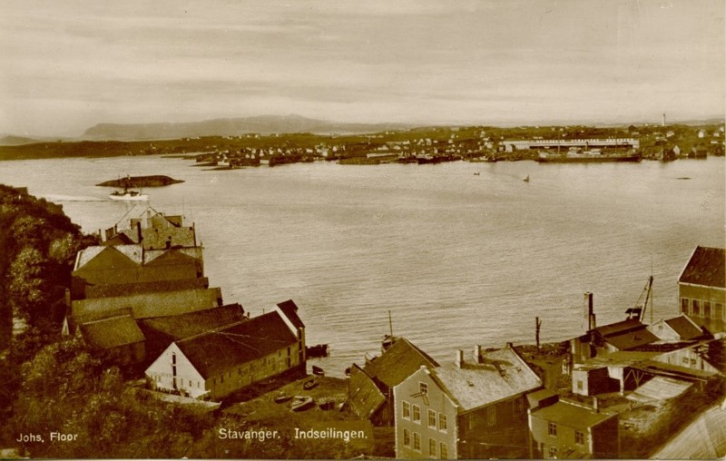 Gammelt postkort med motiv fra Sandvigå