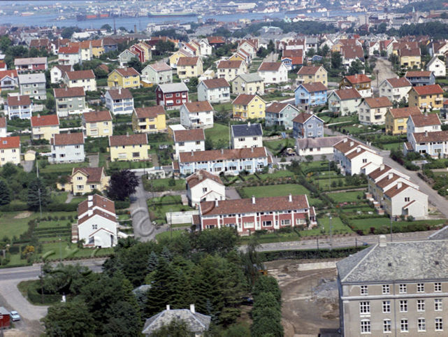 Vaaland Hageby i 1962. (Foto: Stavanger byarkiv) Vaaland hageby i 1962