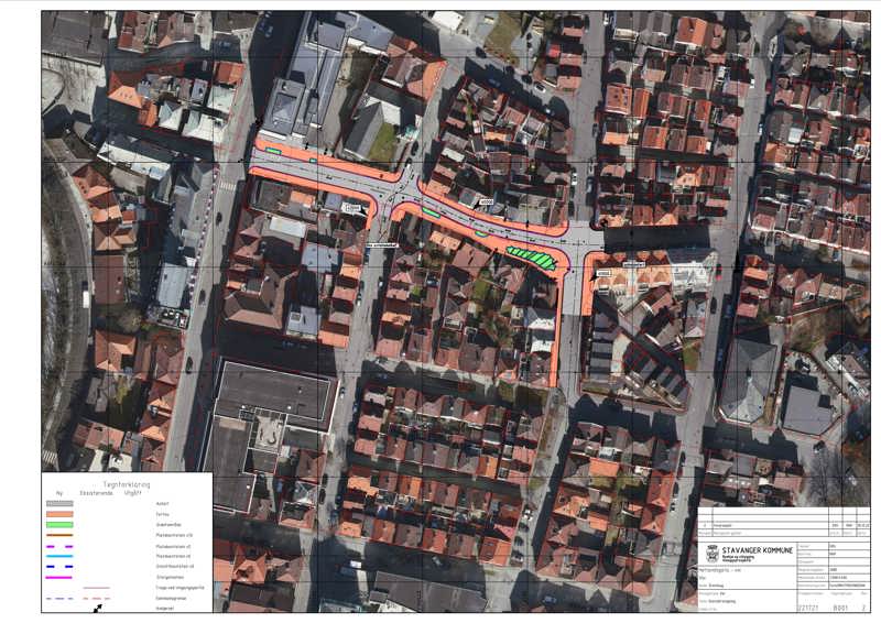 Tegning av fremtidige Hetlandsgata