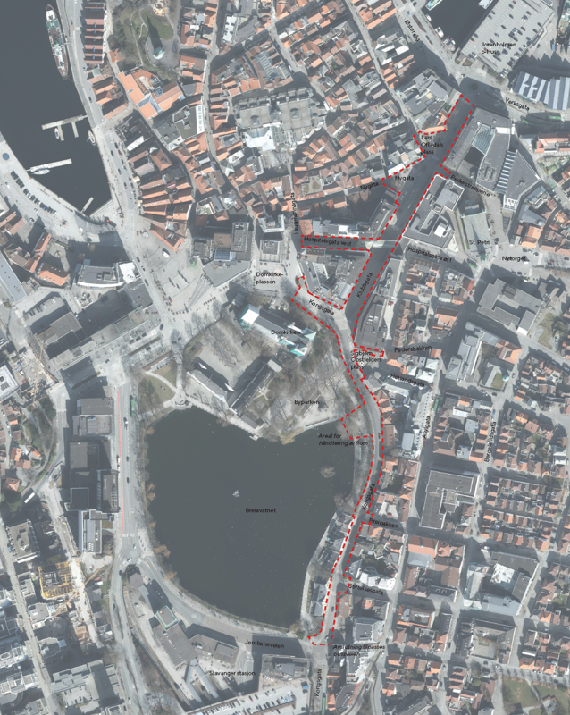 Kartutsnitt av Kongsgata og Klubbgata 