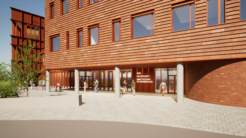 Illustrasjon av den nye legevakten