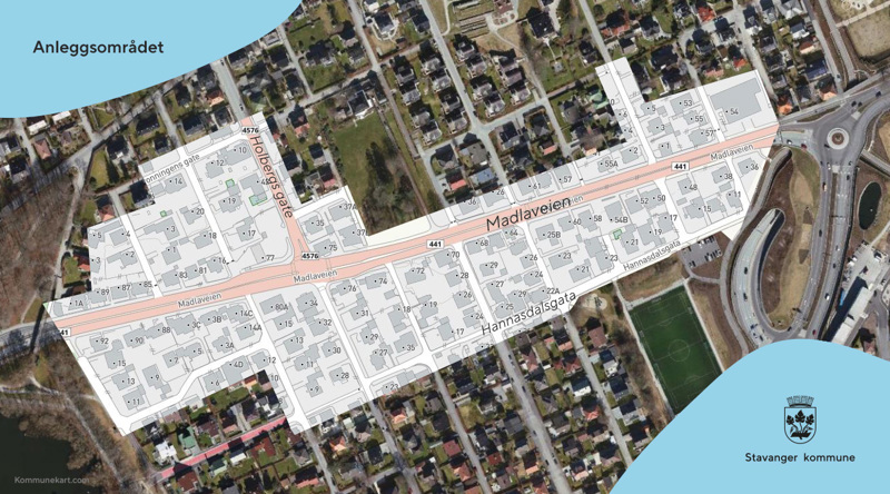 Kart over anleggsområdet