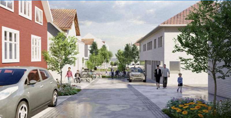 Illustrasjonsbilde av Thorbjørn Hornkloves gate og Oscars gate