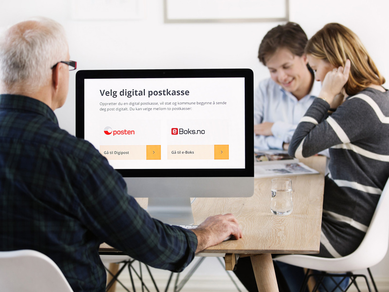 Velg digital postkasse på norge.no