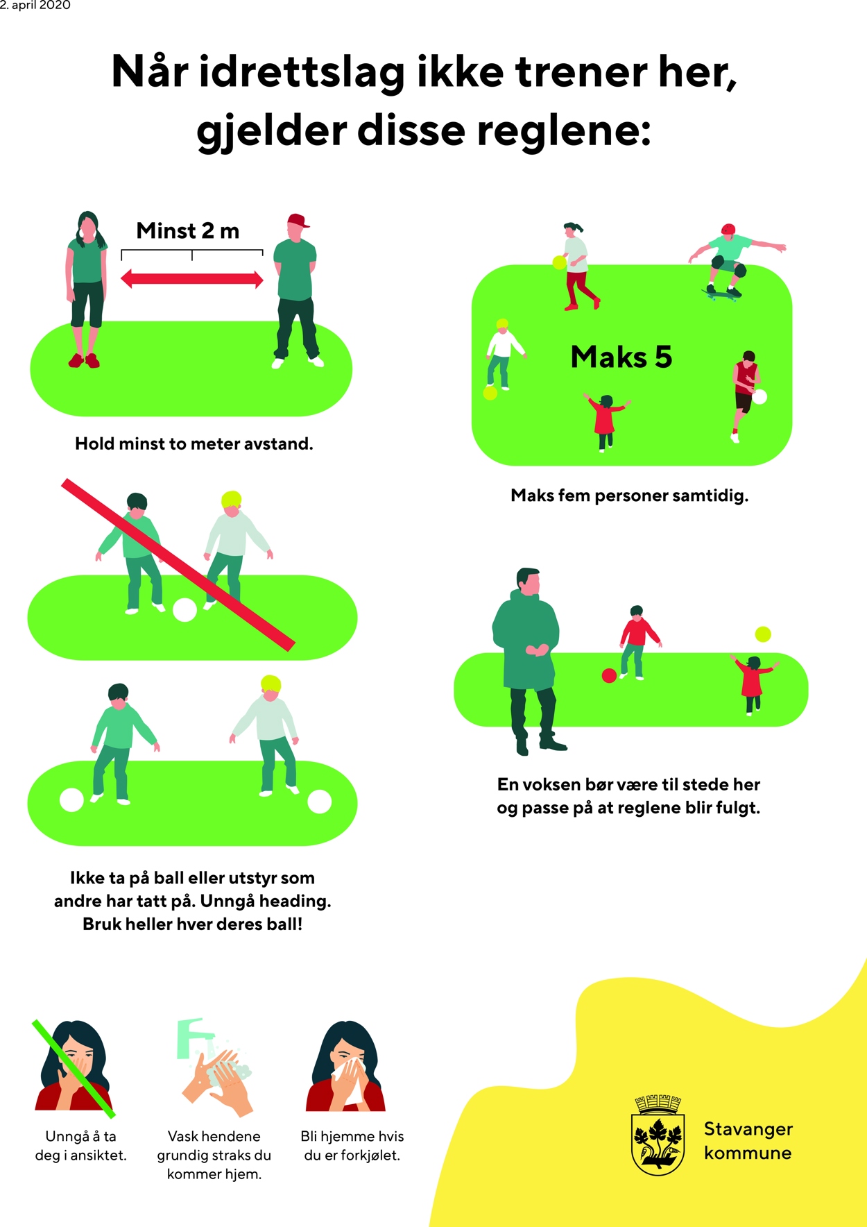 Plakat med regler, som er gjengitt i artikkelen.