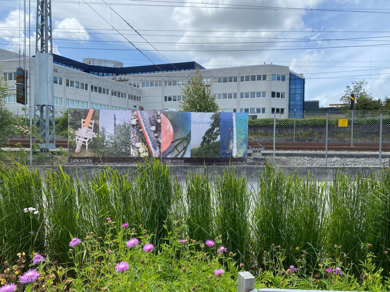 Noen av bildene fra Christine Hansens fotovandring kan ses langs Consul Sigval Bergesens vei. 