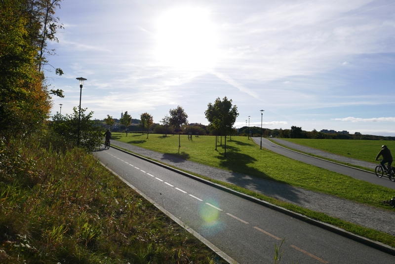 Veistrekning ved kulverten ved Mosvannsparken.