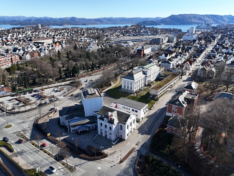 Dronebilde av Kannikhøyden