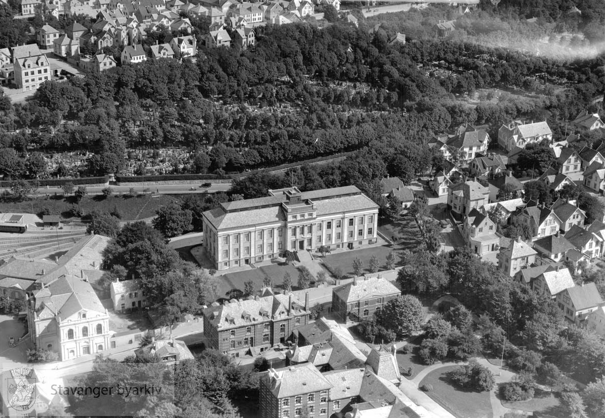 Kannikhøyden på 1930-tallet. Foto: Stavanger Byarkiv