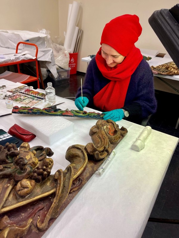 Malerikonservator Natalia Veretko. Foto: MUST