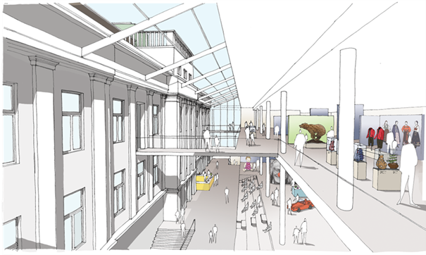 Konseptskisse. Illustrasjon: Bark Arkitekter og studio hoh