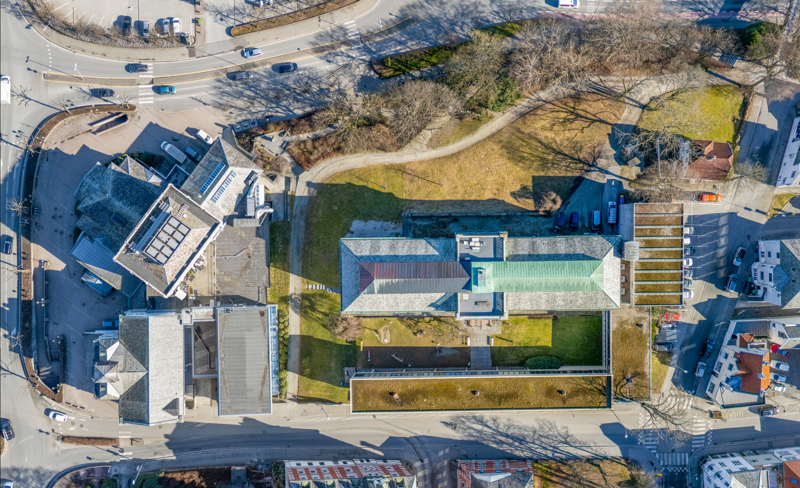 Kannikhøyden sett ovenfra.