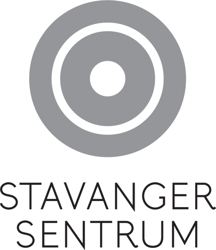 Logo til Stavanger Sentrum sort/hvit