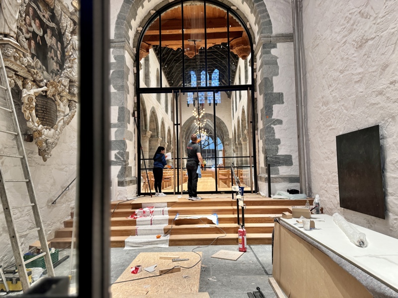 Den nye forhallen til Stavanger domkirke.
