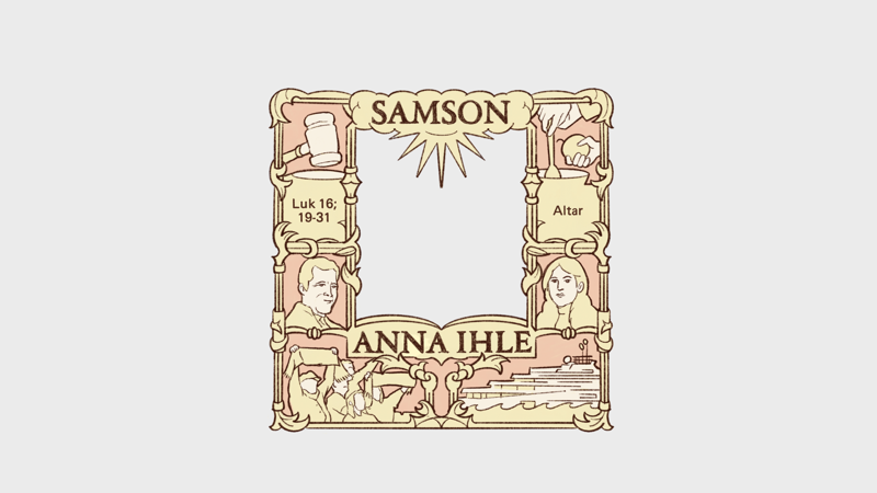 Plakat for kunstverket Samson Alter