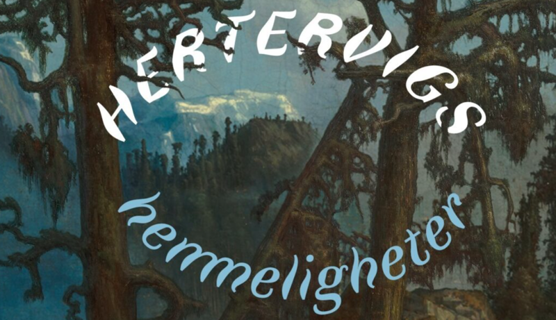 Plakat til utstillingen Hertevigs hemmeligheter.