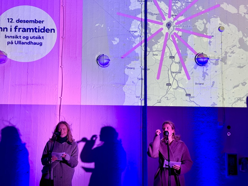 Ea Lykke Solbakken og Thea Sofie Madsen fra Hetland vgs. er engasjert i Inn i framtiden.   