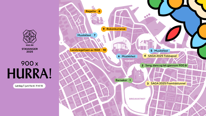 Kart over 900 v HURRA!