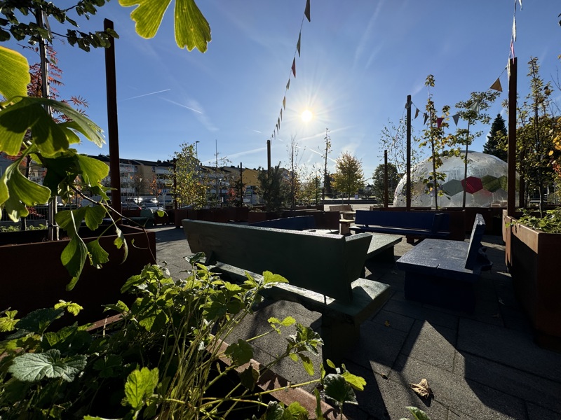 oversiktsbilde over parken