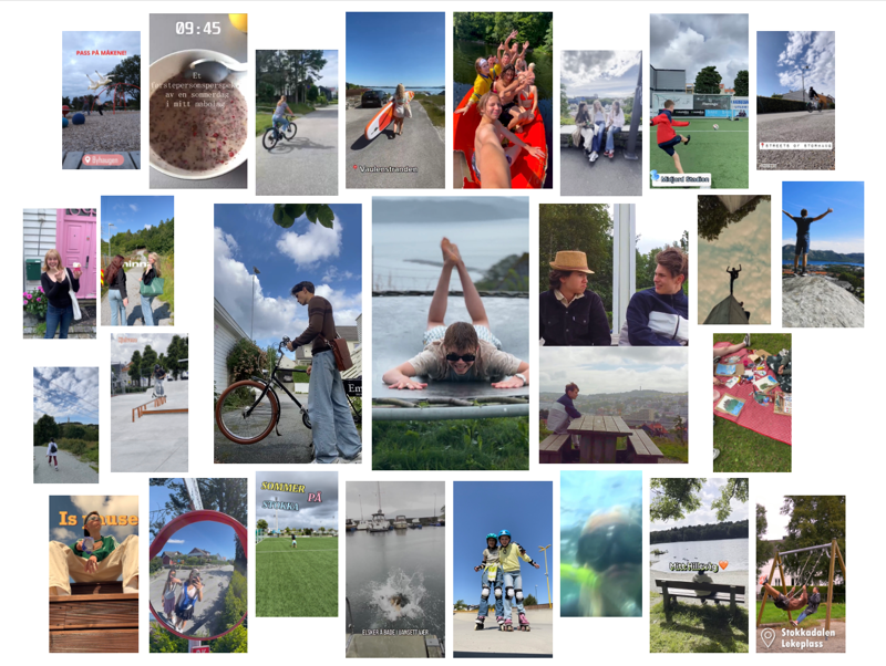 Skjermbilder fra videoene til de 26 vinnerne av konkurransen.