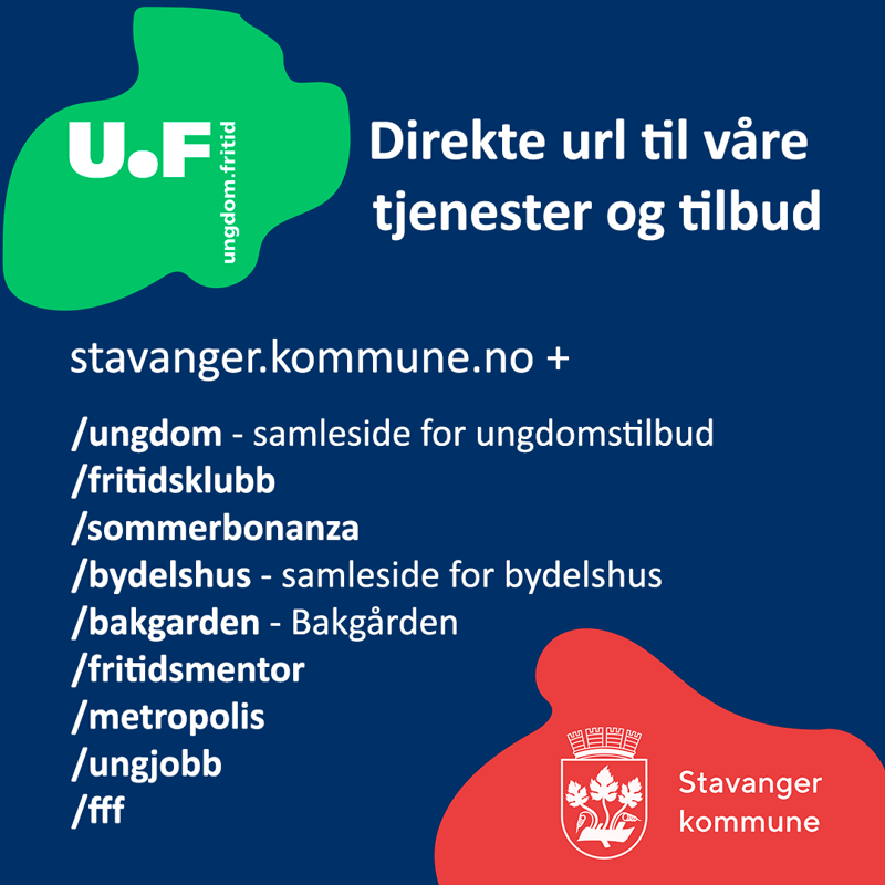 kortadresser ungdomstilbud