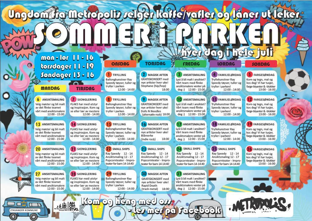 plakat sommer i parken 2026