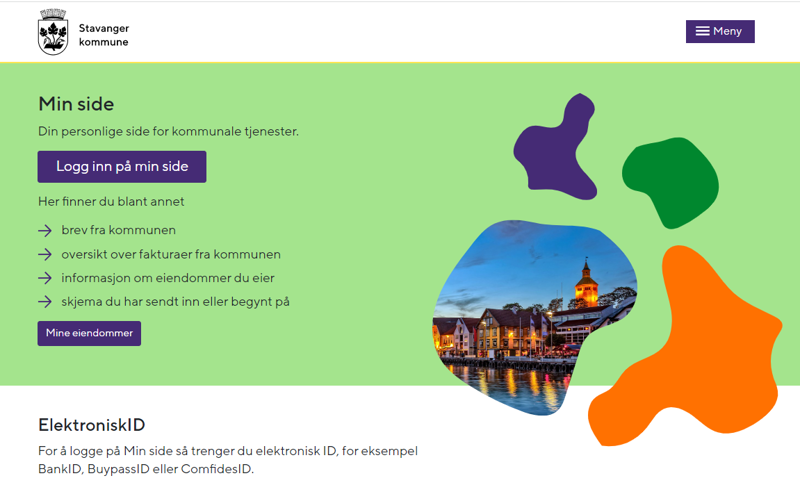 Min side innloggingside