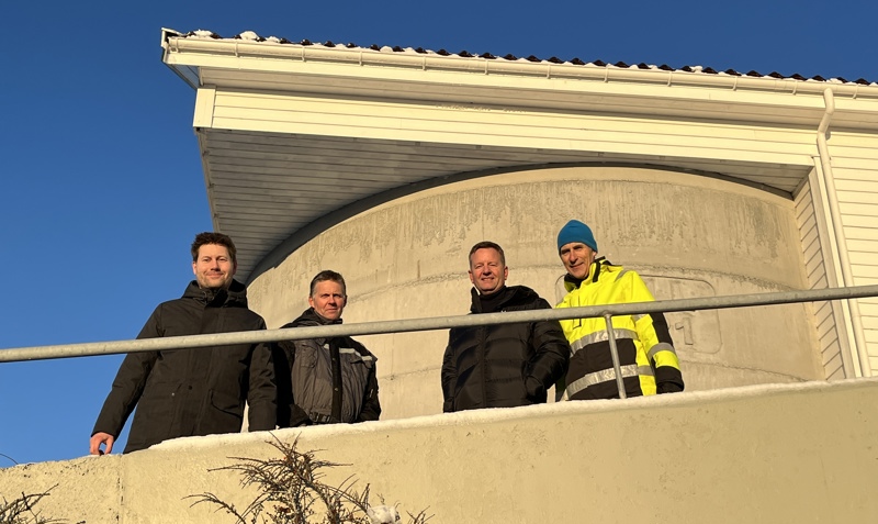 Leder av utvalg for klima og natur Kjartan Alexander Lunde, bonde Eirik Voll, nestleder Nils Petter Flesjå og landbrukssjef Geir Helge Rygg. 