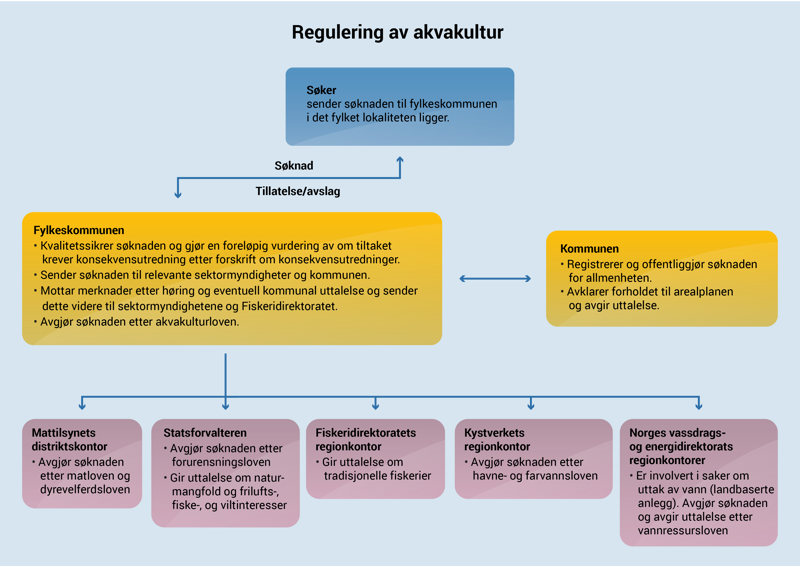 Flytskjema som viser hvordan tillatelser tildeles i dag