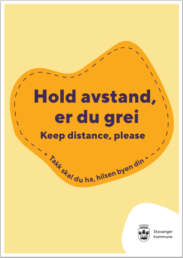 Plakat Hold avstand