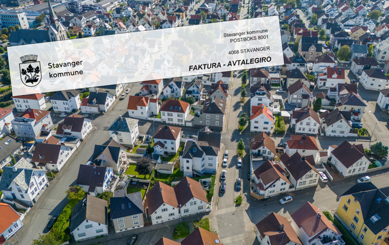 Det er flere endringer på fakturaene du får fra kommunen din i år. (Foto: Dronegruppen i Stavanger kommune)