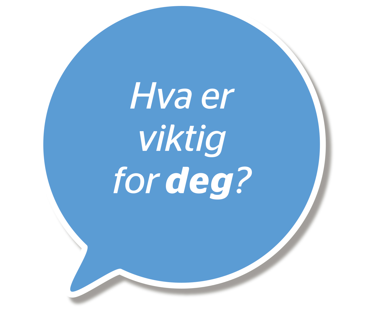 Hva er viktig for deg? Logo.