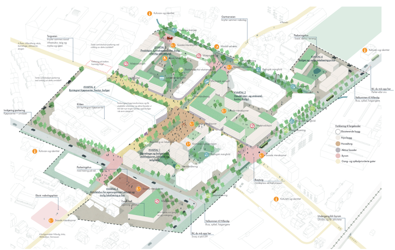 Lala Tøyen og Vill Energi har kommet med forslag til hvordan asfalten kan brytes opp og fylles med nytt innhold. 