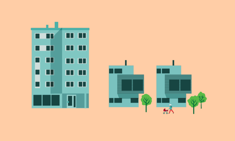 Illustrasjon boliger