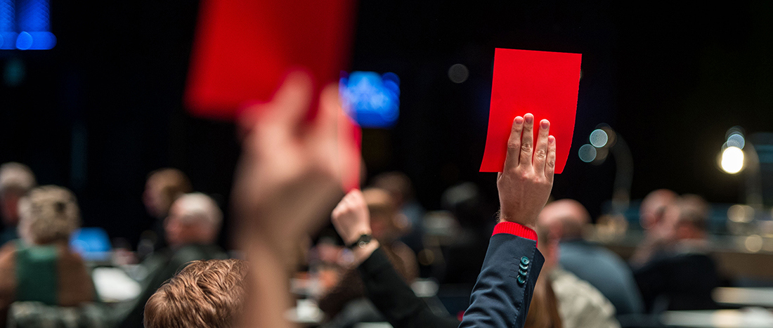 Det stemmes i kommunestyret i Stavanger. Foto: Carina Johansen.
