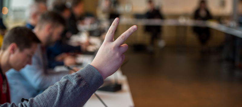 Replikk i politisk møte i Stavanger. Foto: Carina Johansen. 