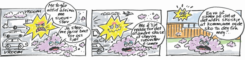 Tegneserie stripe med støy og svevestøy.