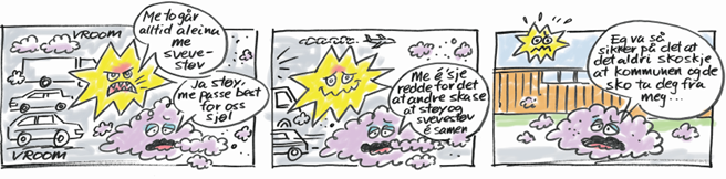 Tegneserie stripe med støy og svevestøy.