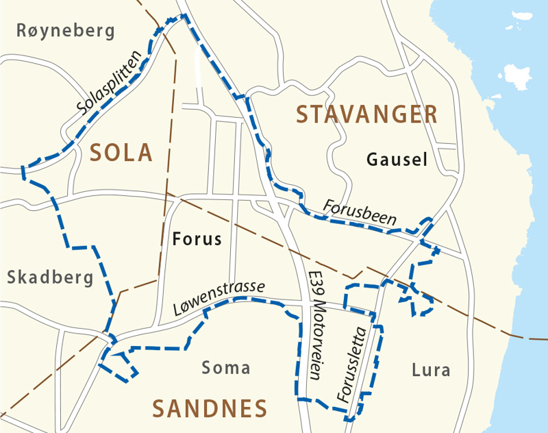 Oversiktskart med plangrense.