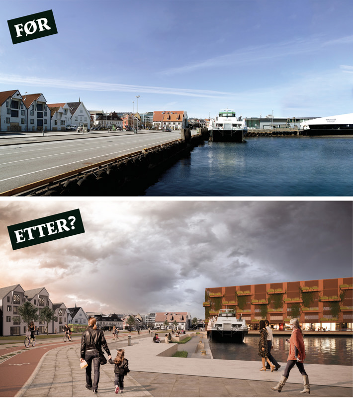 Margarinlinjen før og etter sentrumsplanen