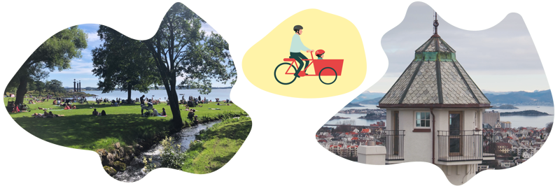 Møllebukta (grøntdrag), Vålandstårnet og transportsykkel