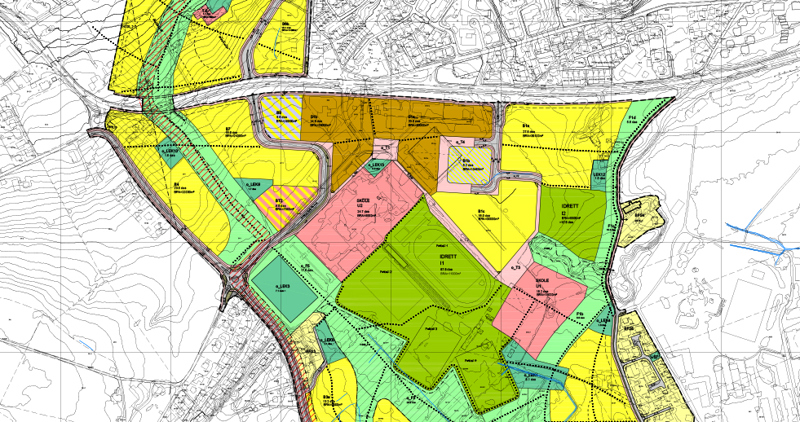 Utsnitt av plankartet