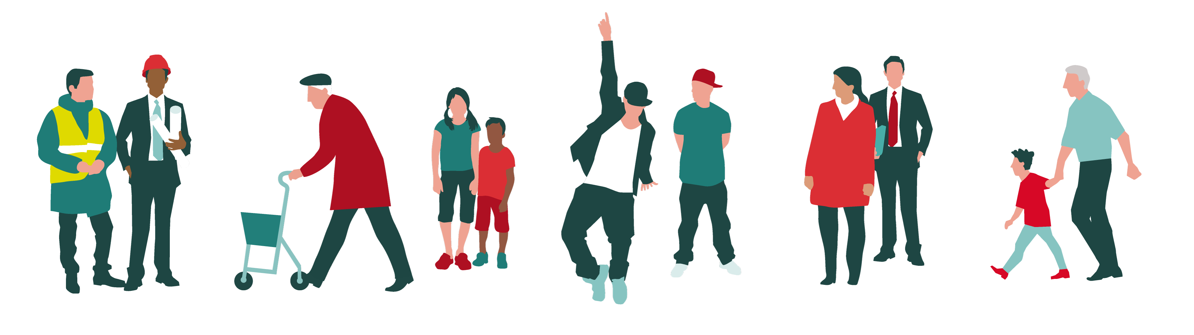 Ulike typer folk.. Ill: Berit Sømme