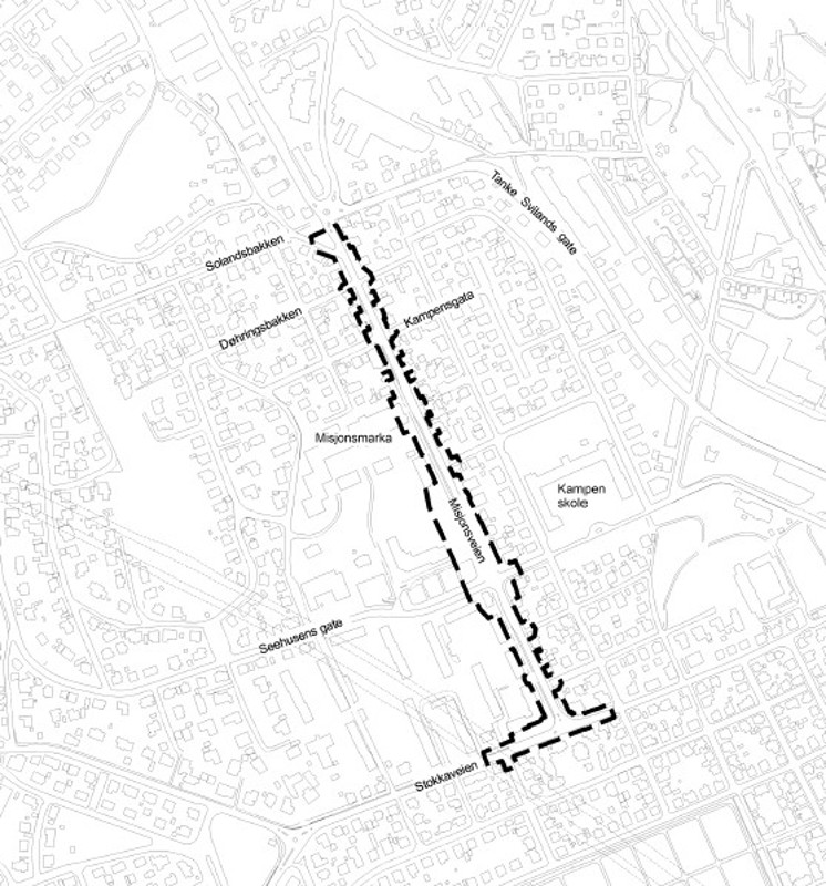 Oversiktskart med plangrense